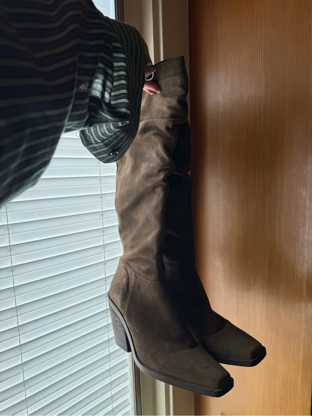 vince camuto dark brown slouchy suede boots